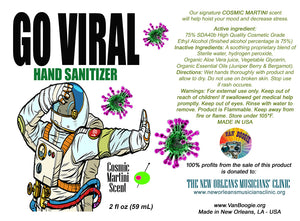 GO VIRAL Hand Sanitizer -  2-fl.oz. - Benefiting New Orleans Musicians' Clinic